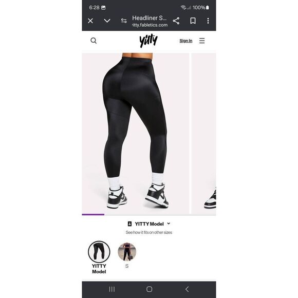 New XL Fabletics Yitty Black Headliner Shaping High Waist Leggings Shapewear - Picture 5 of 10